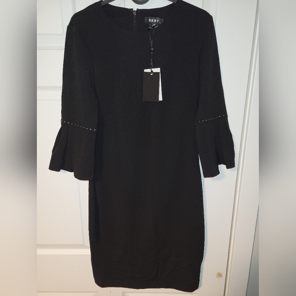 DKNY  Bell Sleeve Midi Dress